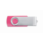 Clé USB impression intégrale avec coque ABS Techmate couleur fuchsia septième vue