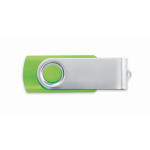Clé USB impression intégrale avec coque ABS Techmate couleur vert lime transparent septième vue