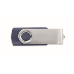 Clé USB impression intégrale avec coque ABS Techmate couleur bleu ultramarine septième vue