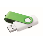 Clé USB impression intégrale avec boîtier pivotant coloré Techmate couleur vert cinquième vue