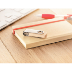 Clé USB classique en bois impression intégrale avec étui pivotant couleur bois