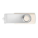 Clé USB impression intégrale avec boîtier en paille de blé couleur blanc cassé septième vue