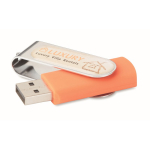 Clé USB colorée impression intégrale avec boîtier couleur orange cinquième vue