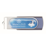Clé USB colorée impression intégrale avec boîtier couleur bleu ultramarine