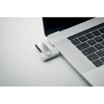 Clé USB classique pivotante impression intégrale de plusieurs couleurs couleur blanc