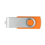 Clé USB classique pivotante impression intégrale de plusieurs couleurs couleur orange septième vue