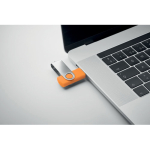 Clé USB classique pivotante impression intégrale de plusieurs couleurs couleur orange