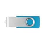Clé USB classique pivotante impression intégrale de plusieurs couleurs couleur turquoise septième vue