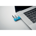 Clé USB classique pivotante impression intégrale de plusieurs couleurs couleur turquoise