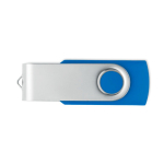 Clé USB classique pivotante impression intégrale de plusieurs couleurs couleur bleu roi septième vue
