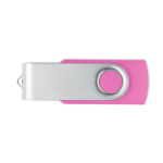 Clé USB classique pivotante impression intégrale de plusieurs couleurs couleur fuchsia septième vue