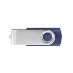 Clé USB classique pivotante impression intégrale de plusieurs couleurs couleur bleu ultramarine septième vue