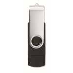 Clé USB colorée impression intégrale avec connexion Type C couleur noir septième vue