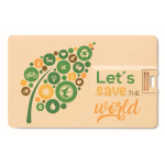 Carte USB impression intégrale fabriquée en paille couleur bois