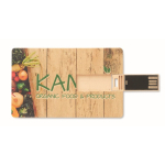 Carte USB impression intégrale fabriquée en paille couleur bois