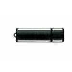 Clé USB impression intégrale avec capuchon et détails métalliques couleur noir septième vue