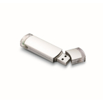 Clé USB impression intégrale satinée et détails transparents couleur argenté cinquième vue