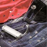 Clé USB impression intégrale satinée et détails transparents couleur argenté