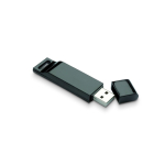 Clé USB plate impression intégrale avec capuchon de protection assorti couleur noir cinquième vue