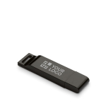 Clé USB plate impression intégrale avec capuchon de protection assorti couleur noir vue avec zone d'impression