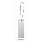 USB pivotante impression intégrale en aluminium fin avec œillet couleur argenté mat cinquième vue