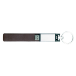 Clé USB impression intégrale avec housse en cuir et fermoir magnétique couleur marron cinquième vue
