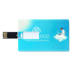Carte USB avec impression intégrale rectangulaire couleur blanc