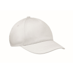 Casquette enfant en coton 5 panneaux 180 g/m² couleur blanc