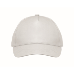 Casquette enfant en coton 5 panneaux 180 g/m² couleur blanc troisième vue