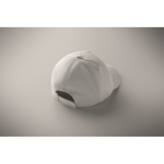 Casquette enfant en coton 5 panneaux 180 g/m² couleur blanc quatrième vue photographique