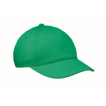 Casquette enfant en coton 5 panneaux 180 g/m² couleur vert