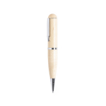 Stylo USB écologique en bois pivotant avec encre bleue vue principale