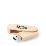 Clé USB en bois format pivotant avec boîtier protecteur vue principale