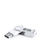 USB en plastique recyclé résistant avec clip métallique pivotant vue principale