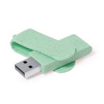 USB en paille de blé de différentes couleurs avec clip pivotant deuxième vue