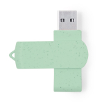 USB en paille de blé de différentes couleurs avec clip pivotant troisième vue