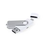 Clé USB avec clip métallique et double connexion Type C et USB deuxième vue