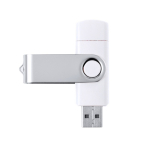 Clé USB avec clip métallique et double connexion Type C et USB troisième vue