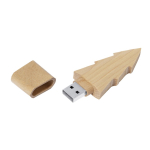 Clé USB en bois avec design pin et fermeture à capuchon troisième vue