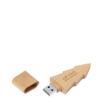 Clé USB en bois avec design pin et fermeture à capuchon vue principale