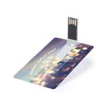 Carte USB design ultrafin avec mécanisme pliable couleur blanc troisième vue