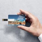 Carte USB design ultrafin avec mécanisme pliable couleur blanc