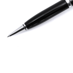 Stylo USB en métal à ouverture pivotante avec encre bleue couleur noir sixième vue
