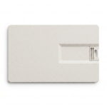Carte USB en paille de blé extra-plate et pliable couleur gris clair chiné