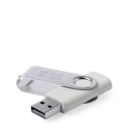 Clé USB en paille de blé avec clip métallique pivotant vue principale