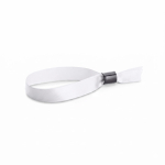 Bracelet cordon en polyester fabriqué dans l'UE, fermoir de sécurité couleur blanc