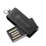 Clé USB en aluminium au format mini et pivotante couleur noir image avec logo 4