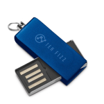 Clé USB en aluminium au format mini et pivotante couleur bleu roi image avec logo 4