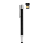 Stylo USB impression intégrale avec pointe tactile et encre noire couleur noir
