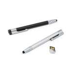 Stylo USB impression intégrale avec pointe tactile et encre noire couleur noir